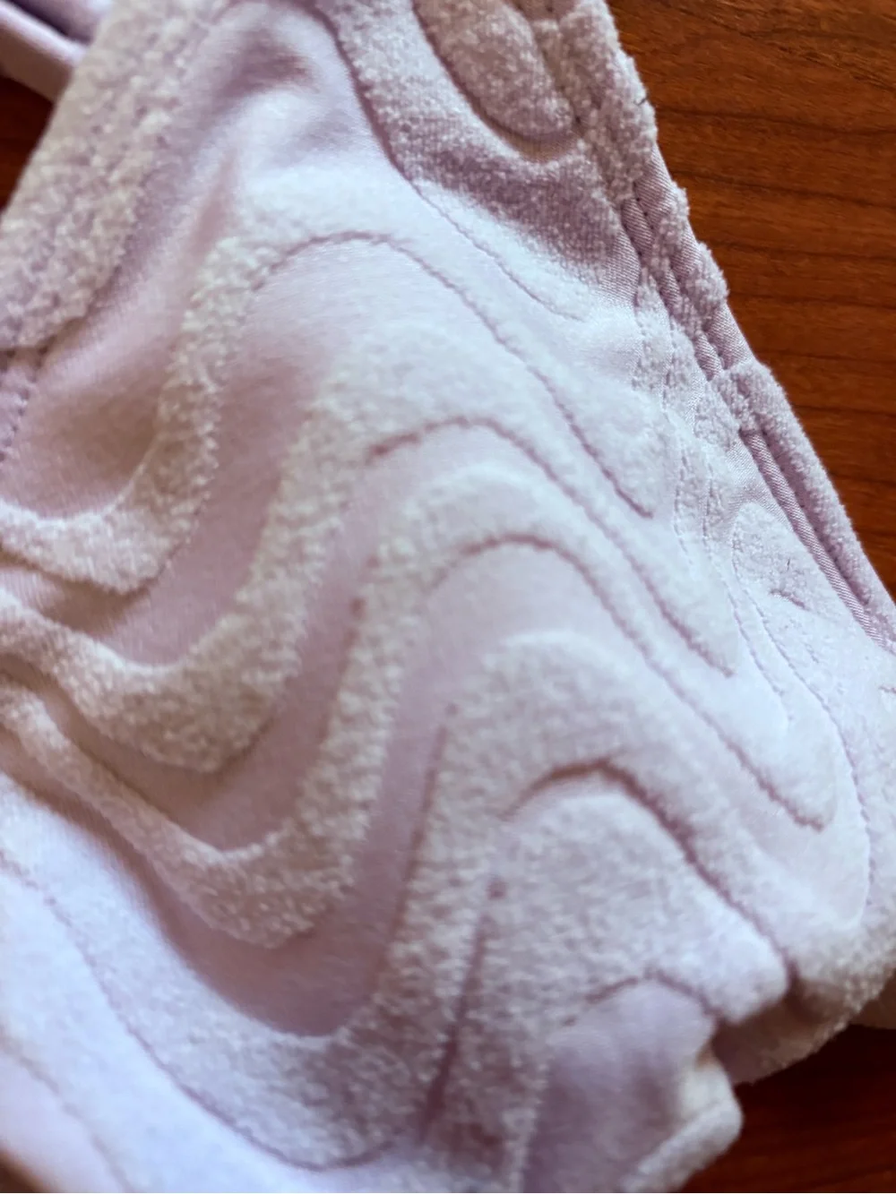 wild fable Light Lavender Wave-Textured Triangle Bikini top